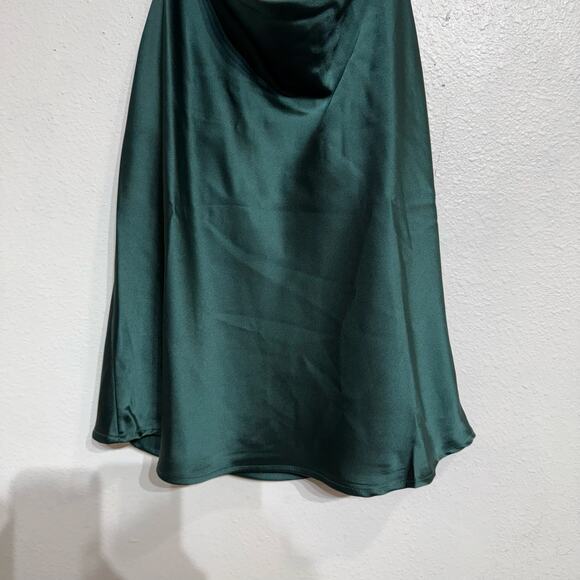 Pleione Green Satin Cami Blouse Sz M - Picture 4 of 11